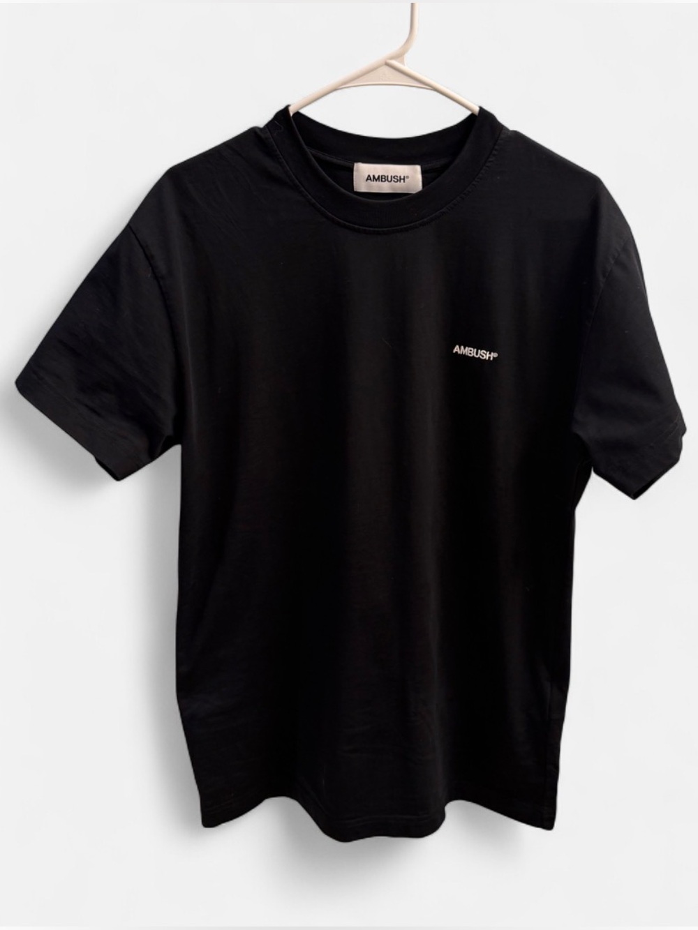 AMBUSH Emblem Basic Black Logo T-Shirt Made in Portugal